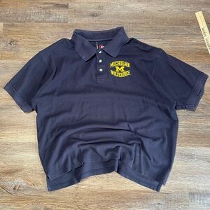 Vintage Michigan Wolverines Polo‎ Shirt